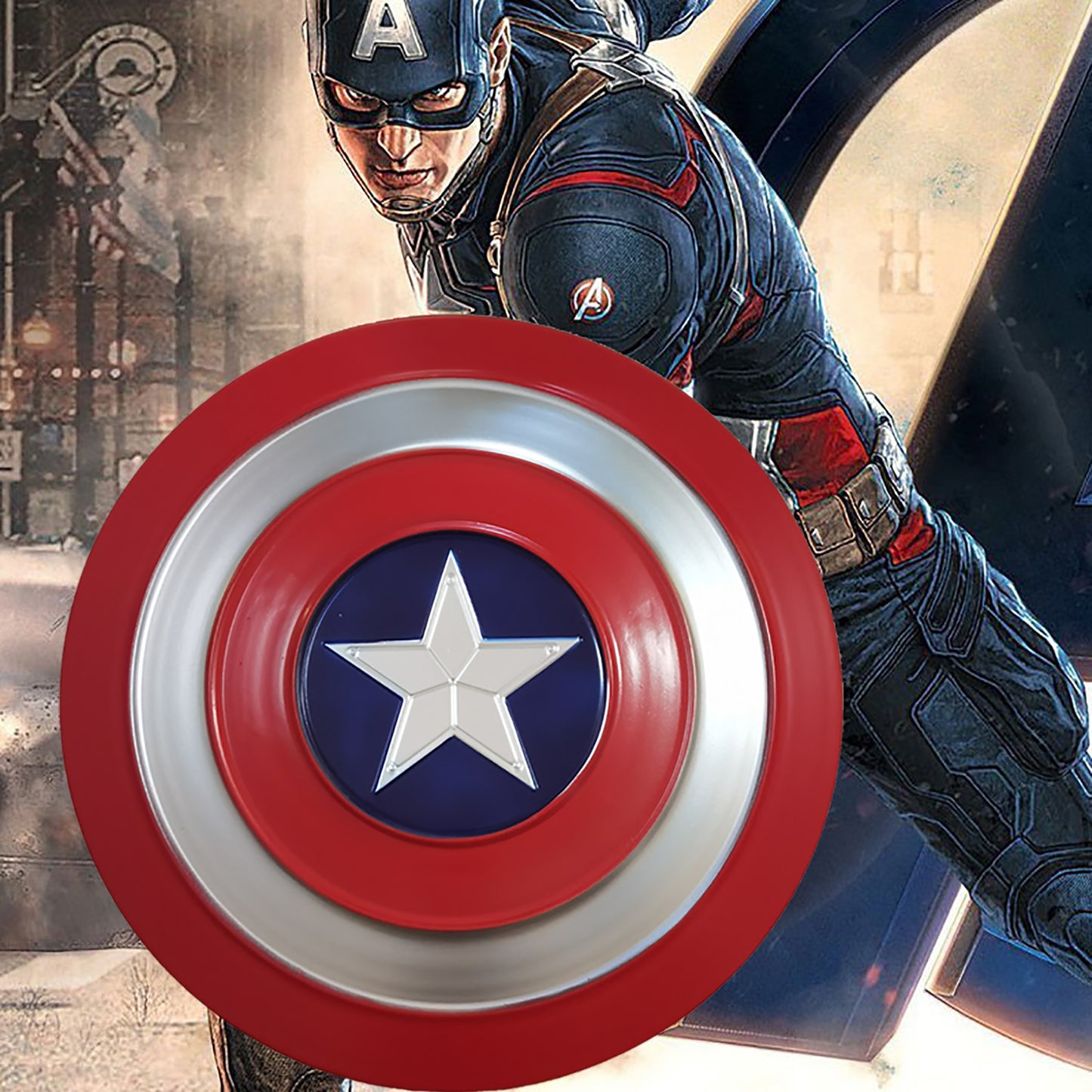 2 PCS Captain Shield Metal with Hand Strap Marvel Legends Halloween Cosplay Props Shield Costume Creative Super Hero Wall Decoration
