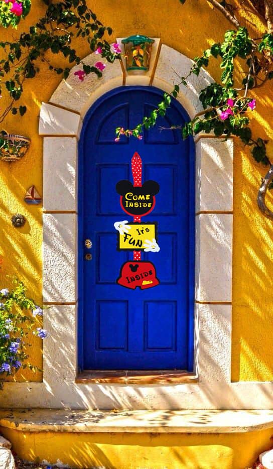 2pcs Cute Mouse Welcome Door Sign Felt Decorations Welcome Hanger-Come inside its fun inside-Decorations Supplies Party Favor