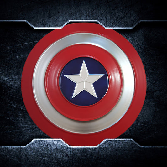 2 PCS Captain Shield Metal with Hand Strap Marvel Legends Halloween Cosplay Props Shield Costume Creative Super Hero Wall Decoration